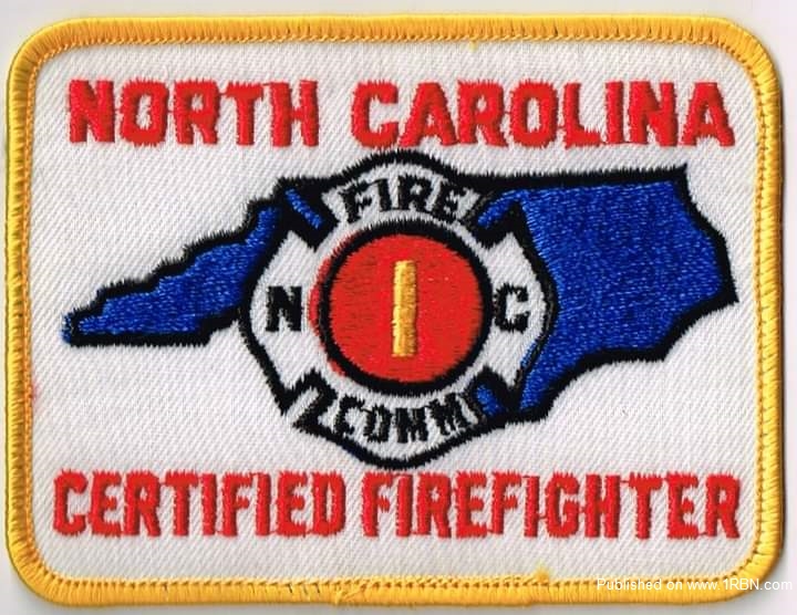 North Carolina Certified Firefighters Patch