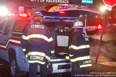 Teaneck Battalion Chief Paul O Connor & Chief of Department Joe Berchtold