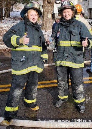 Livingston Manor Fire District FFs Julia Trotti & Cameron Hoag