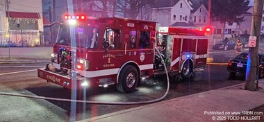 Passaic Engine 1 operating at 3 Alarm fire