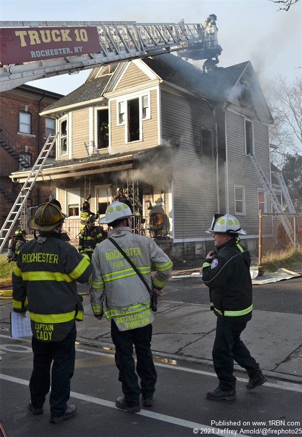 Rochester Firefighters Battle Blaze Next Door To Firehouse