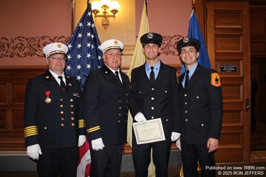 Jersey City Firefighter Elian Valdivia, father, North Hudson Battalion Chief Ed Valdivia & brother, 