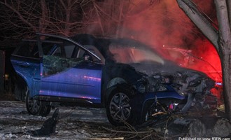 Yaphank reported MVA with car fire