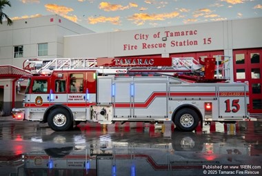 Tamarac Fire Rescue Takes Delivery of New 75’ Aerial