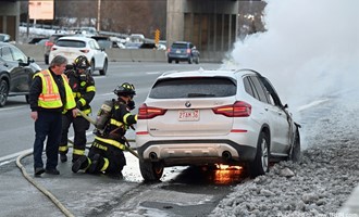 Car Fire in Waltham