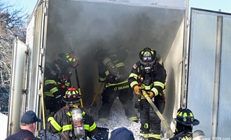 Truck Fire in Waltham