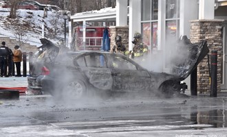 Vehicle Fire at Royal Farms in Collegeville