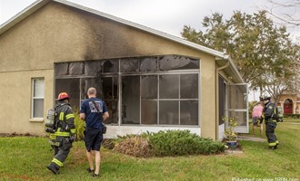 Lanai Fire in Heritage Pines Community in Hudson