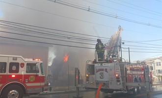 FAST-MOVING TOWNHOUSE FIRE IN LEONIA