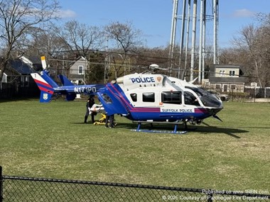 Patchogue Assists with Medical Helicopter Landing