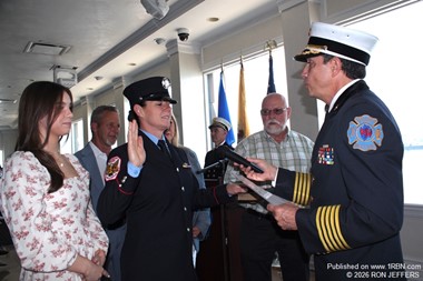 North Hudson Chief David Donnarumma & Firefighter Lisa Napier