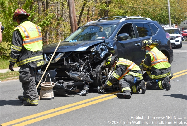 Three Vehicle Crash In Shirley Sends One To Hospital