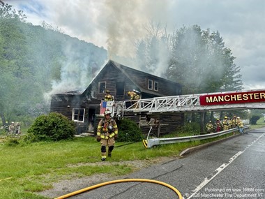 Manchester Firefighters Assist at East Dorset Structure Fire