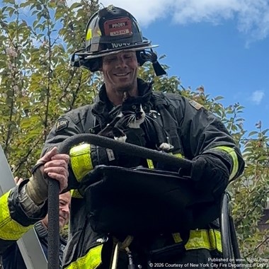FDNY Ladder 143 Rescues Cat Stuck in Queens Tree