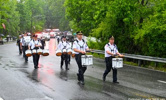 Brookhaven FD  Marches in Remembrance on Rainy Memorial Day