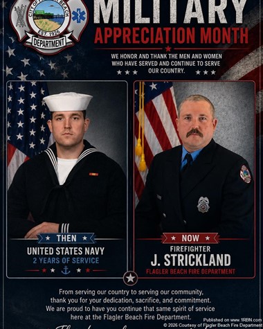 FF John Strickland Honored for Military Service in U.S. Navy