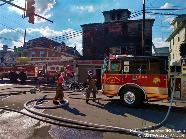 11 Displaced After Three-Alarm Structure Fire in Plymouth