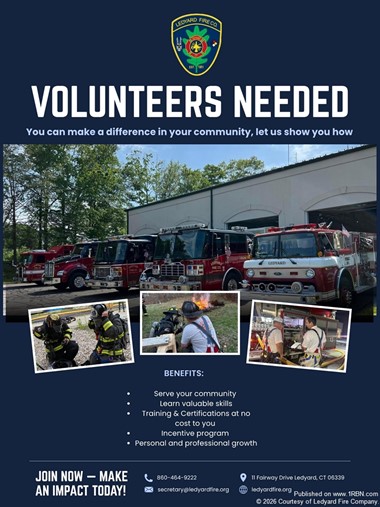 Ledyard Fire Company Seeking New Volunteer Members