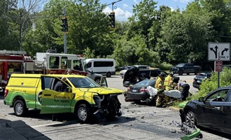 Norwich 3 Car Accident with Entrapment