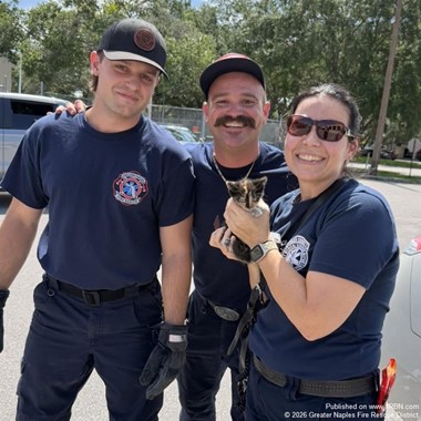 Firefighters Rescue Kitten Trapped Beneath Vehicle, Leading to Safe Adoption