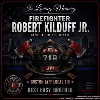 Cromwell Fire Department Honors Fallen Boston Firefighter