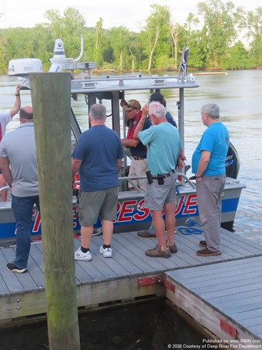 Deep River Firefighters Conducted Fire Boat Training Drill
