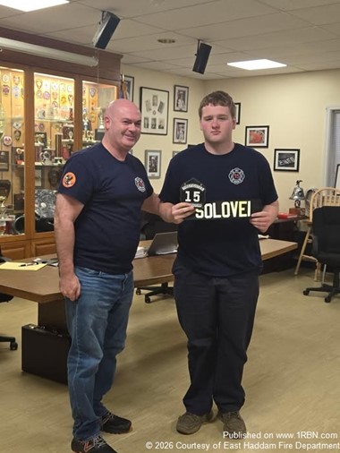 East Haddam Firefighter Ryan Solovei Completed Senior Probation