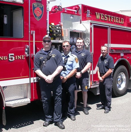 Westfield Firefighters with Engine 5