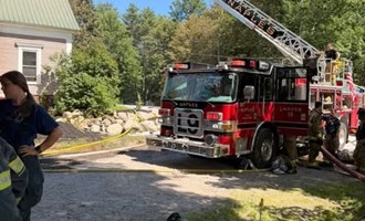 North Yarmouth Assists at Third Alarm Building Fire in Casco