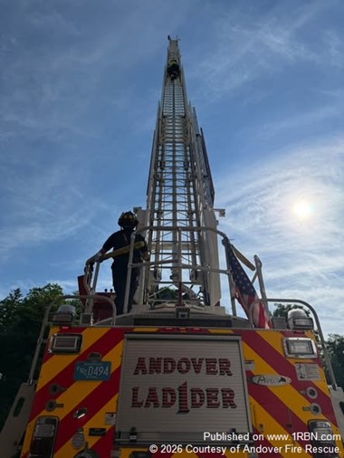 Andover Fire Rescue Probationary Firefighter Completes Aerial Ladder Climb