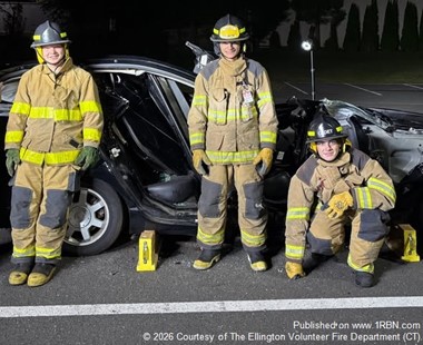 Landon, Logan, and Tyler Graduate From Ellington Fire Cadet Program