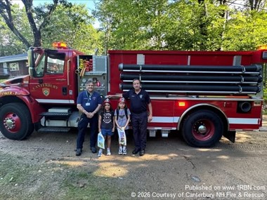 Canterbury Fire & Rescue Gives Stella and Her Sister a Ride to School