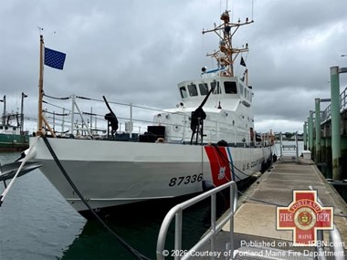 Portland Firefighters Tour U.S. Coast Guard Cutter Sturgeon