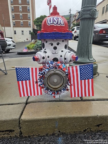 Patriotic Hydrant In Pottsville