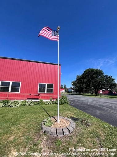 Chosen Flags Donates Flag and Lighting to Adams Center Fire Company