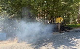 Brush Fire Near Gardiner Road Quickly Contained Amid Dry Conditions