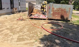 Dumpster Fire Contained on Walnut Hill Road with Mutual Aid Response