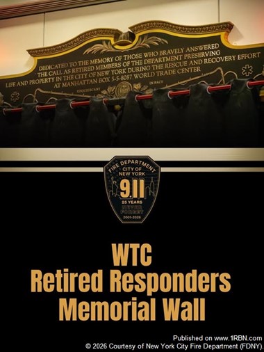 Memorial Wall Pays Tribute to Retired FDNY World Trade Center Responders