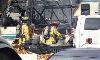 SOUTHERN MANATEE FIGHTS RV FIRE