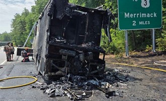Crews Knock Down RV Fire and Assist Child on Turnpike