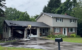 Mutual Aid Crews Responded to Attached Garage Fire