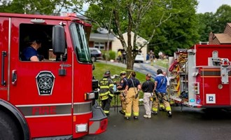 Ladder 1 Assists at Morris Township Structure Fire