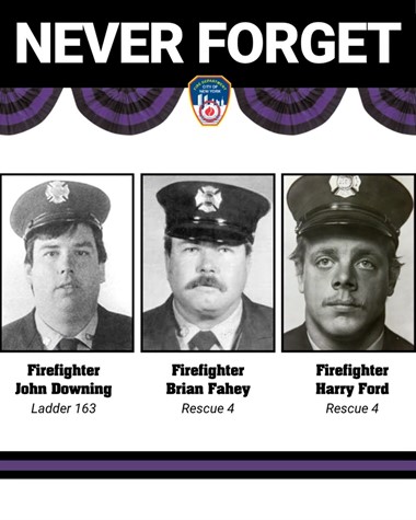 New York City Fire Department Remembers Downing, Fahey and Ford