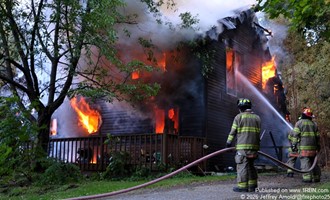 3 alarm blaze destroys home in South Bristol
