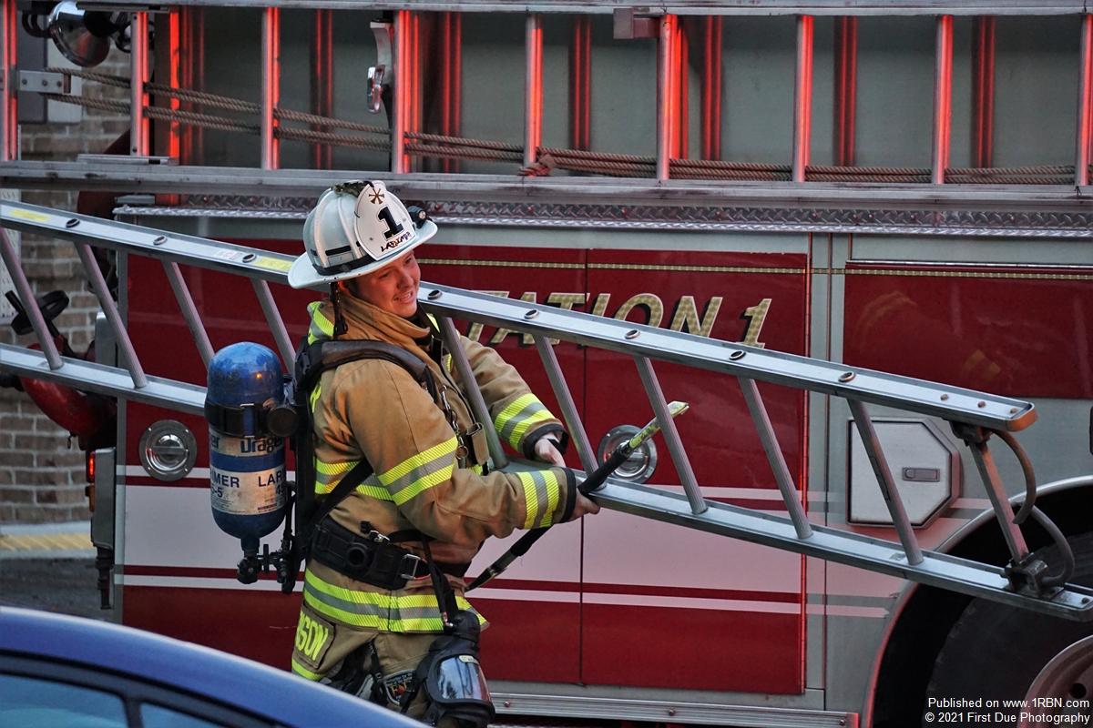 Vehicle fire found inside North Huntington Building