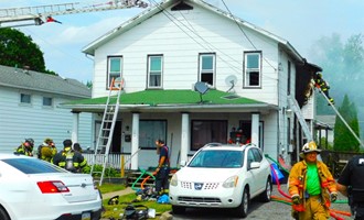 Home damaged and several people displaced by 2nd alarm fire in Pittston,PA