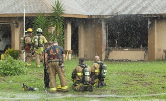 Hernando Firefighters battle house fire