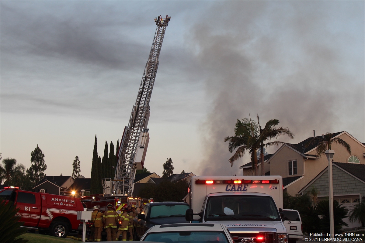 Fully Involved House Fire in Anaheim