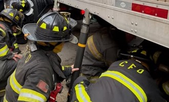 Commack Firefighters Complete Technical Rescue Behind Target