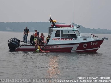 Cutchogue and Mattituck Firefighters Conduct Water Rescue Drill